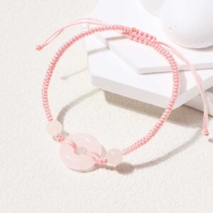 Minimalist Natural Stone Braided Cord Bracelet Collection