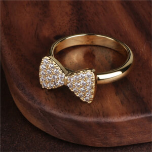 Sparkling 18K Gold Plated Cubic Zircon Rings Collection