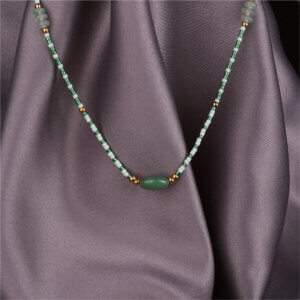 Boho Handmade Natural Stone Necklaces with Colorful Beads