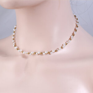 Modern 18K Gold Plated Braided Pearl Necklace with Refined Craftsmanship