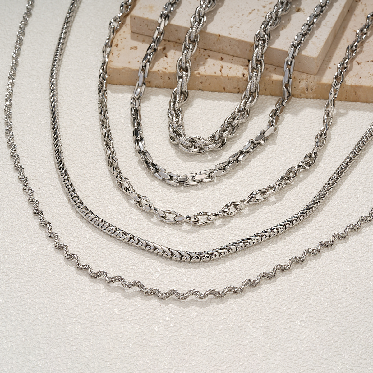 Statement Unisex Stainless Steel Chain Necklace Collection