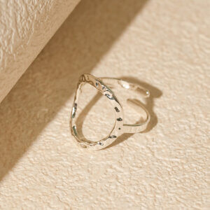 Modern Geometric Stainless Steel Silver Plated Rings Collection